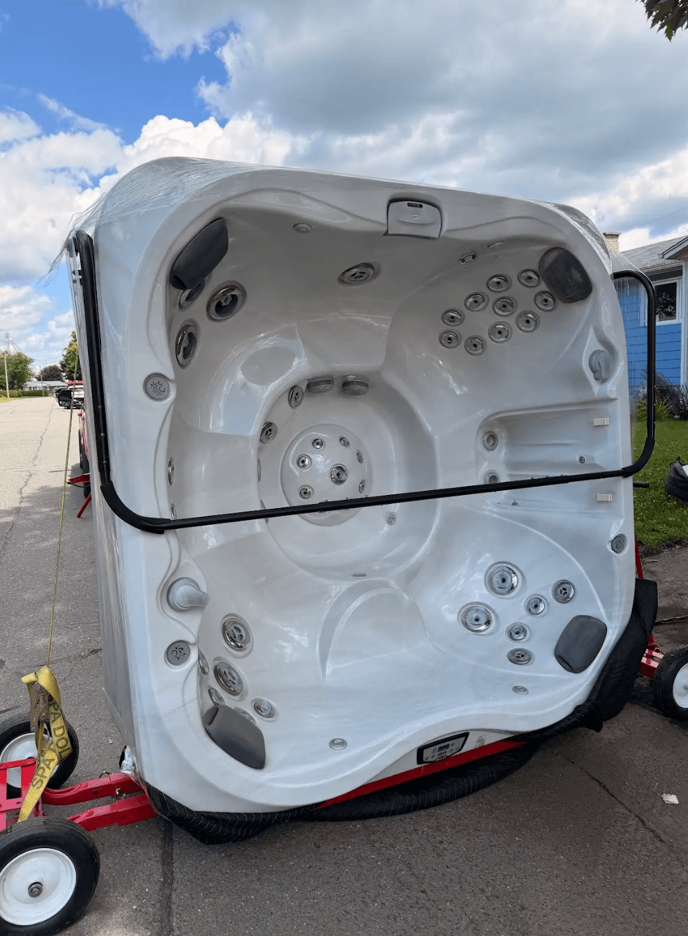 Hot tub transport — real photo 2